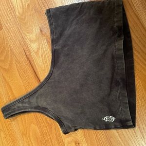 Free people movement one shoulder dark grey workout/crop top Xs/s never worn